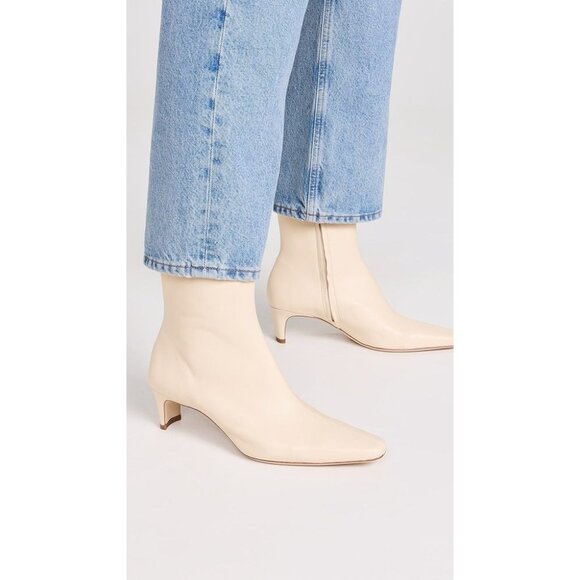 STAUD Wally Ankle Boots in Cream - Picture 3 of 11